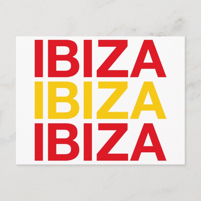 IBIZA Spanish Flag Postcard (Front)