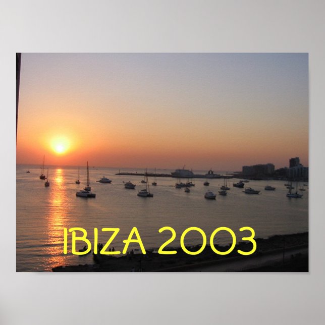 Ibiza Sunset Poster (Front)
