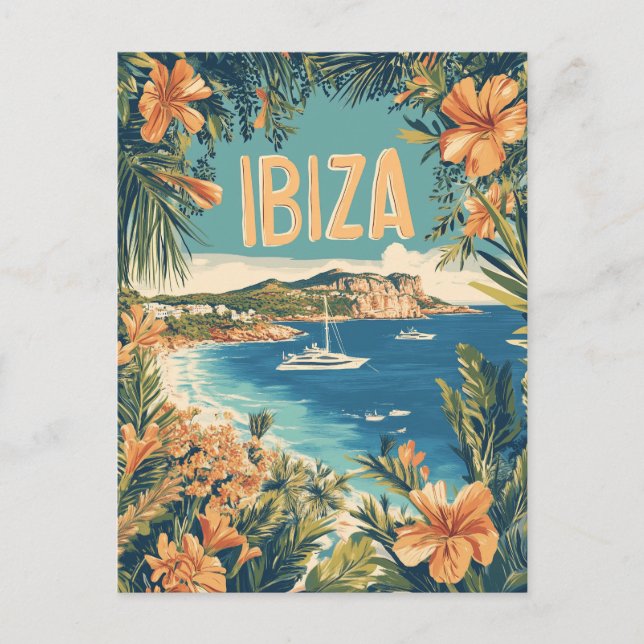 Ibiza Vintage Postcard (Front)