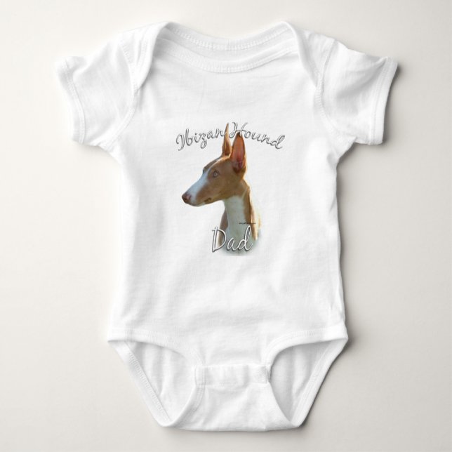 Ibizan Hound Dad 2 Baby Bodysuit (Front)