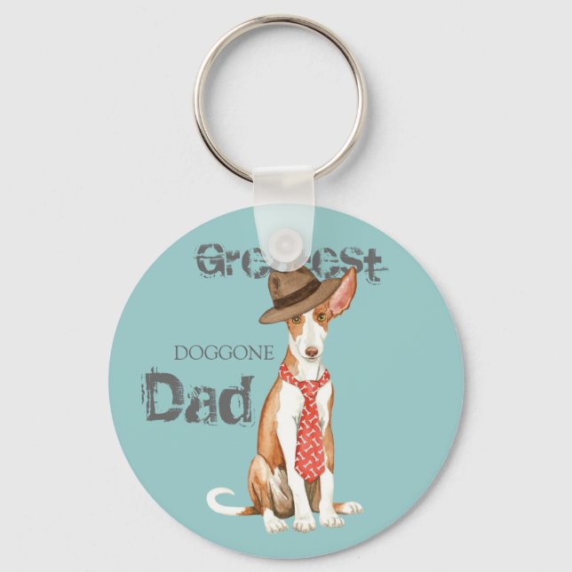 Ibizan Hound Dad Key Ring (Front)