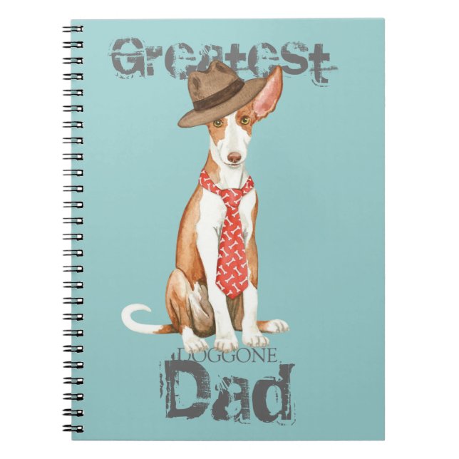 Ibizan Hound Dad Spiral Notebook (Front)