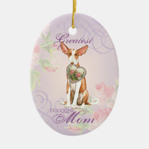 Ibizan Hound Heart Mum Ceramic Ornament