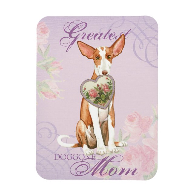 Ibizan Hound Heart Mum Magnet (Vertical)