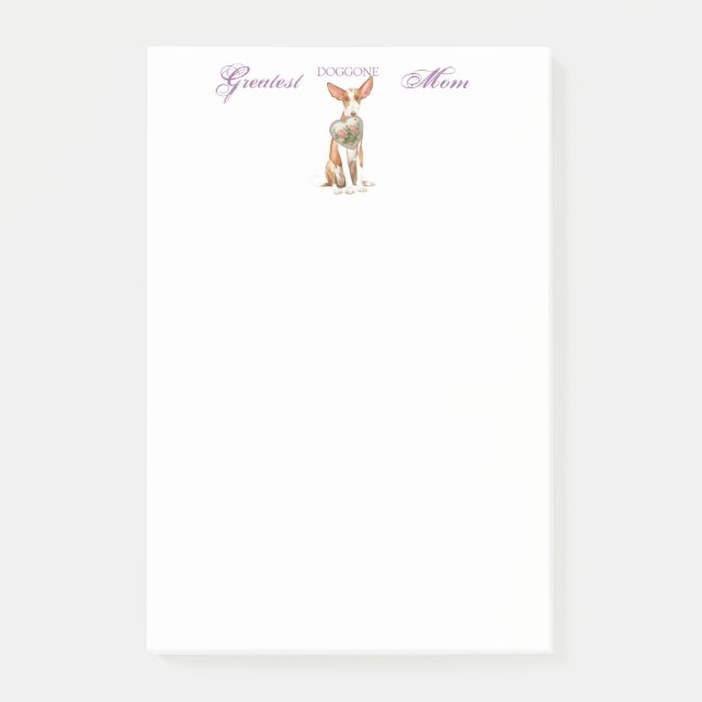 Ibizan Hound Heart Mum Post-it Notes (Front)