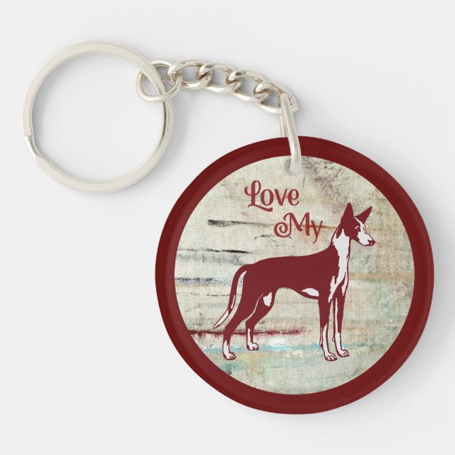 Ibizan Hound Key Ring (Front)
