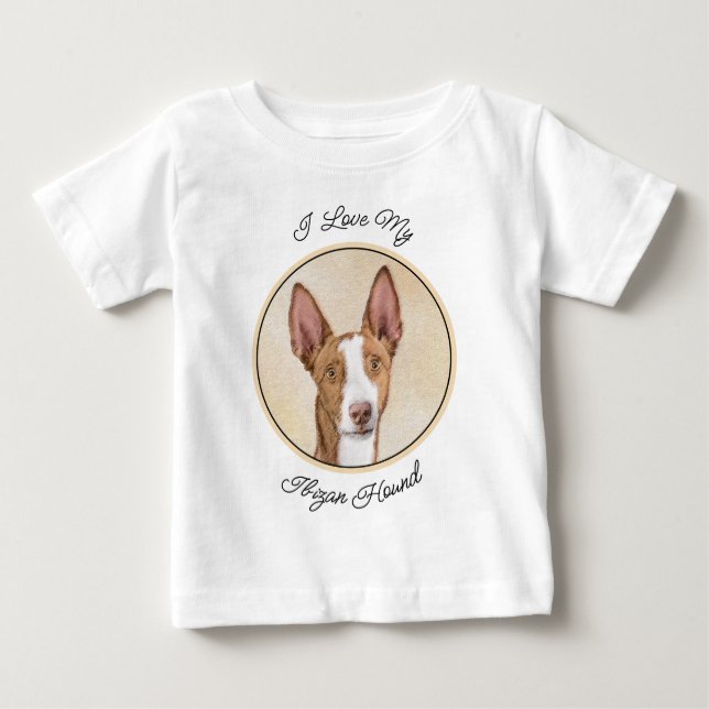 Ibizan Hound Painting - Cute Original Dog Art Baby T-Shirt (Front)