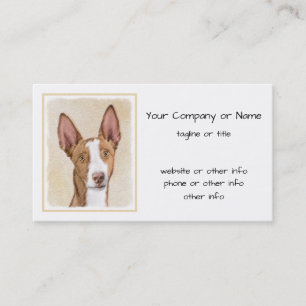 Ibizan Hound Painting - Cute Original Dog Art Business Card