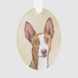 Ibizan Hound Painting - Cute Original Dog Art Ornament