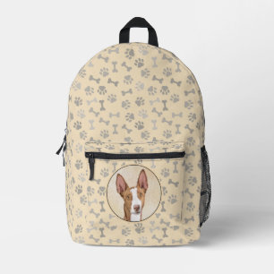 Ibizan Hound Painting - Cute Original Dog Art Printed Backpack