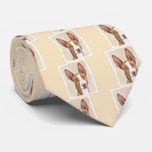 Ibizan Hound Painting - Cute Original Dog Art Tie