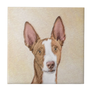 Ibizan Hound Painting - Cute Original Dog Art Tile