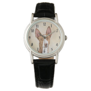Ibizan Hound Painting - Cute Original Dog Art Watch