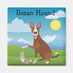 Ibizan Hound Podenco Bunny Love Magnet