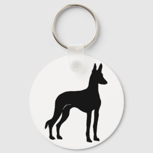ibizan hound silhouette key ring