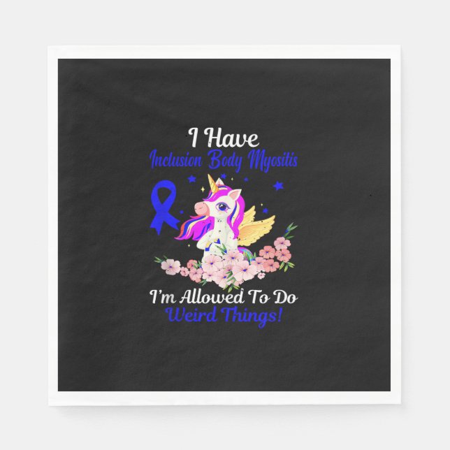 IBM Awareness Funny Unicorn Friend Family Support  Napkin (Front)