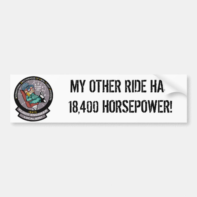 IBNFE & "MY OTHER RIDE..." Bumper Sticker (Front)