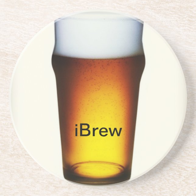 iBrew Ale Glass Coaster (Front)