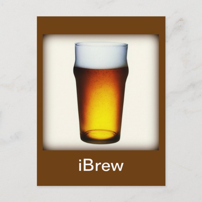 iBrew Ale Glass Postcard (Front)
