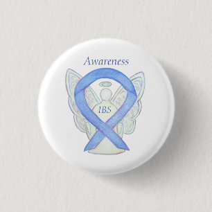 IBS Awareness Ribbon Periwinkle Guardian Angel Pin