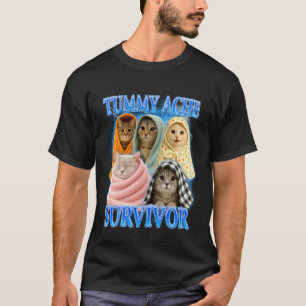 IBS Stomach Ache My Tummy Hurts Cat Meme Tummy Ach T-Shirt