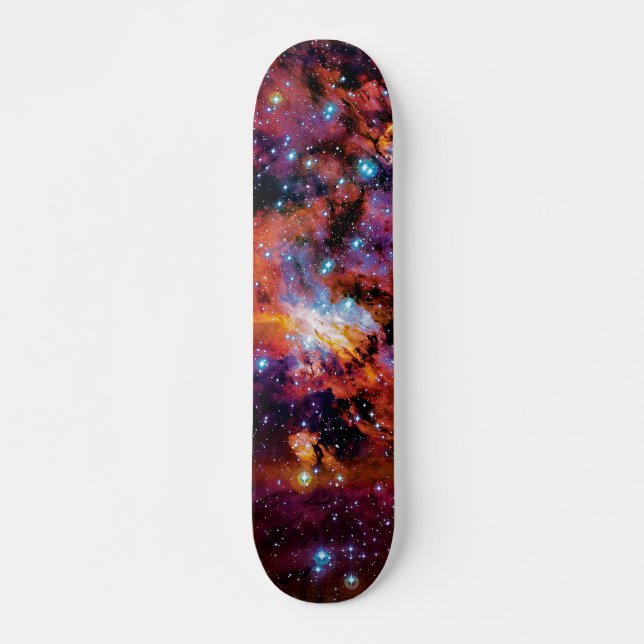 IC 4628 Prawn Nebula - Colourful Outer Space Photo Skateboard (Front)