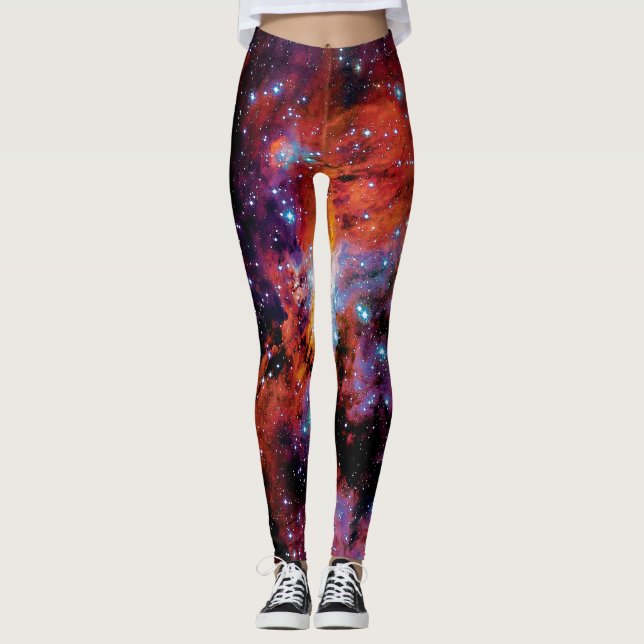 IC 4628 Prawn Nebula Pop Art Oil Painting Leggings (Front)