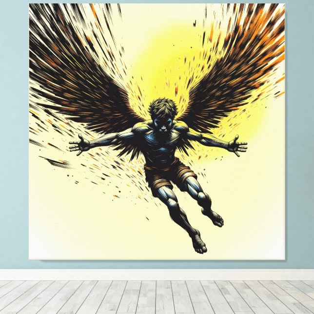 Icarus Canvas Print (Insitu(Wood Floor))