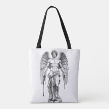 Icarus Greek Myth Line Art Tote Bag