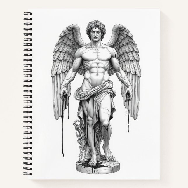 Icarus Minimalist Line Art Notebook - Greek Mythol (Front)
