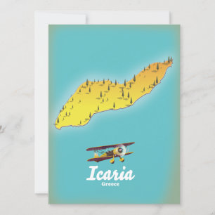 Icasia Greece travel poster.