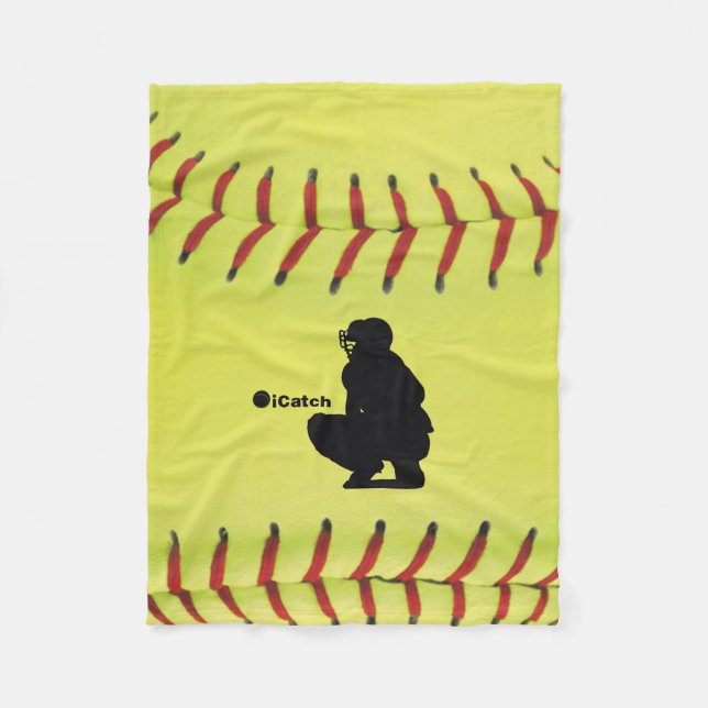 iCatch Fastpitch Softball Fleece Blanket (Front)