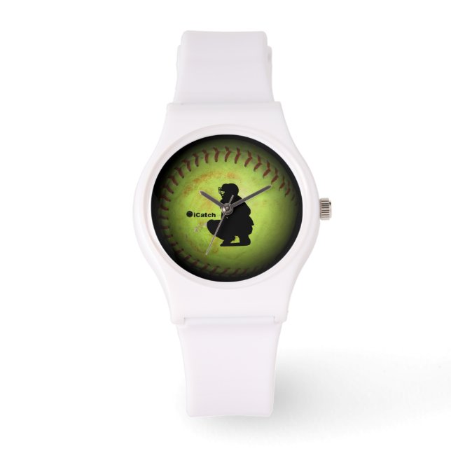 iCatch fastpitch softball player silhouette Watch (Front)