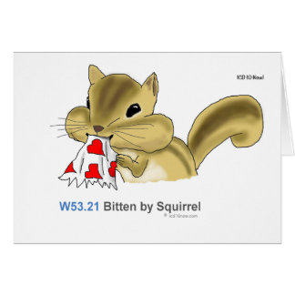 ICD-10: W53.21 Bitten by squirrel