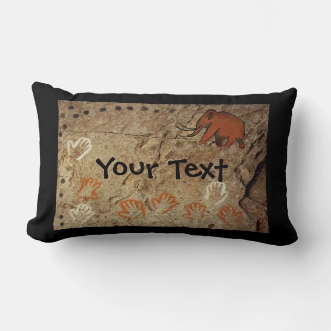Ice Age Cave Art Lumbar Cushion (Front)