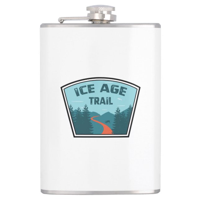 Ice Age Trail Hip Flask (Front)