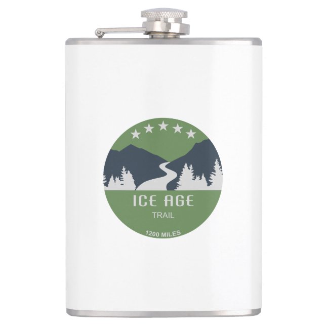 Ice Age Trail Hip Flask (Front)