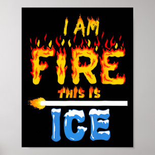 Ice And Fire Costume Halloween Family Matching Wom Poster