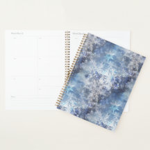 Ice and Snow Textured Blue Christmas Pattern