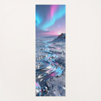 ice and snow world melted into flowing streams yoga mat
