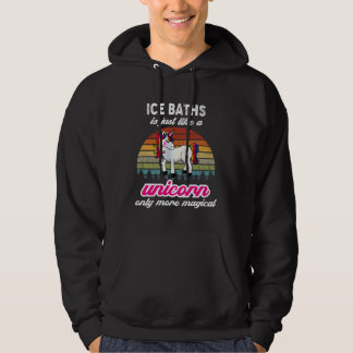 Ice Bath Therapist Unicorn Vintage Sunset Hoodie
