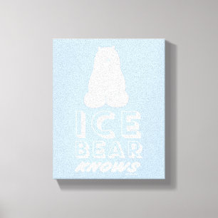 Ice Bear Knows Canvas Print