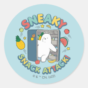 Ice Bear - Sneaky Snack Attack! Classic Round Sticker