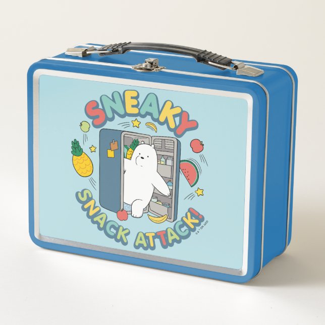 Ice Bear - Sneaky Snack Attack! Metal Lunch Box (Front)