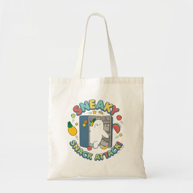Ice Bear - Sneaky Snack Attack! Tote Bag (Front)