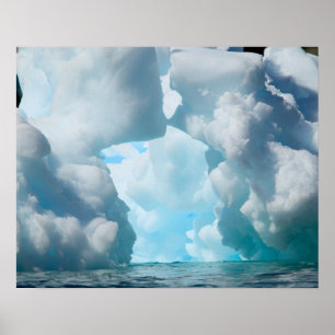 Ice Bergs off of the southern tip of South Poster