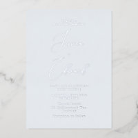 Ice Blue and Silver Foil Wedding
