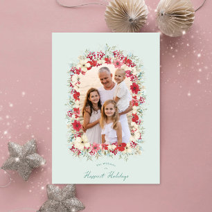 ice blue christmas happiest arch photo holiday card