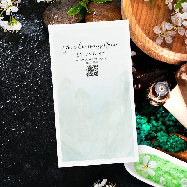 Ice Blue Crystals Salon Spa Paper Guest Towels Napkin (Creator Uploaded)