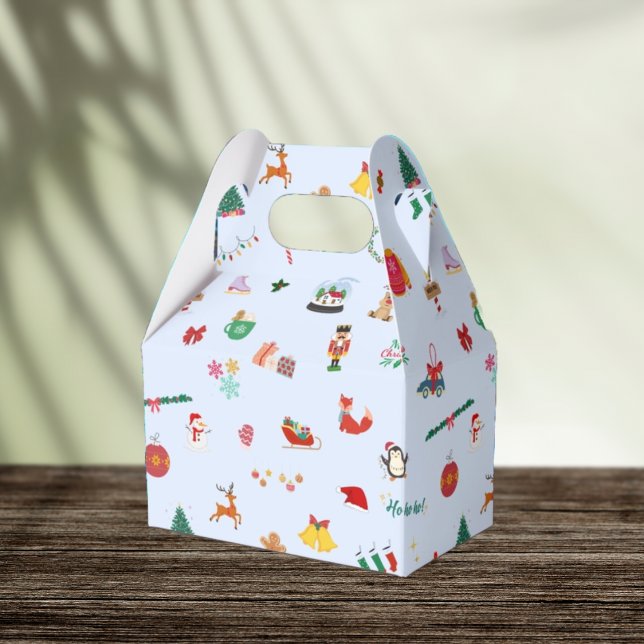 Ice blue cute Christmas illustrations gift box  (Creator Uploaded)